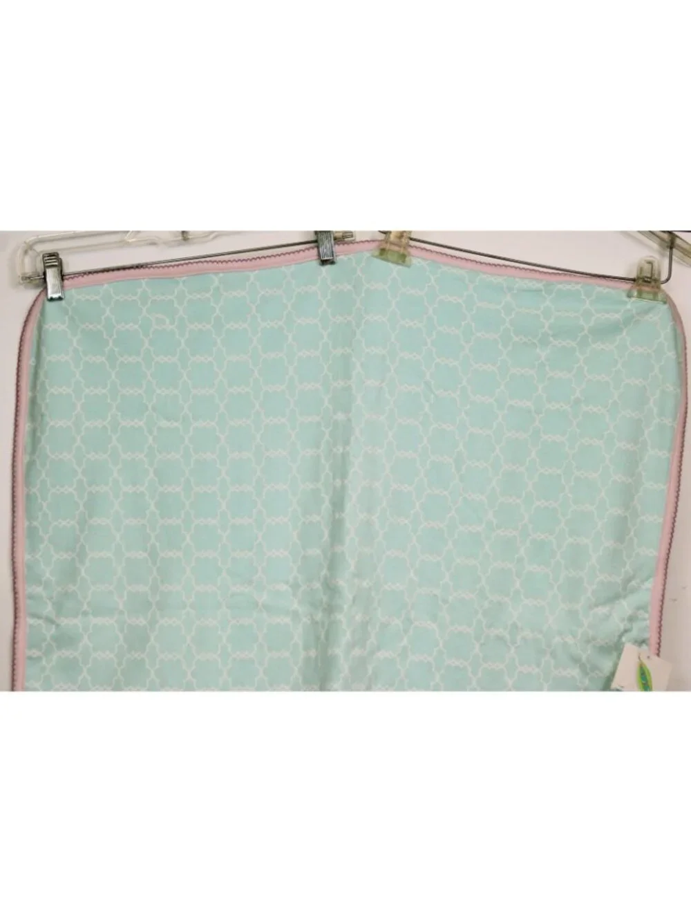 New Starting Out Baby Blanket Teal Pink Bird Minky Dots Lovey Pastel Girl Securi